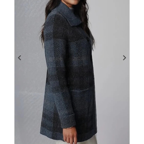 J.jill Ribbed-Collar Plaid Sweater-Jacket - Picture 3 of 7